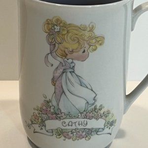 Precious moments coffee cup mug Cathy 1989 Enesco Corp Vintage